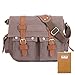 Produktbild KAUKKO Stylisch Schultasche Herren Umhängetasche Brusttasche Light Kaffee