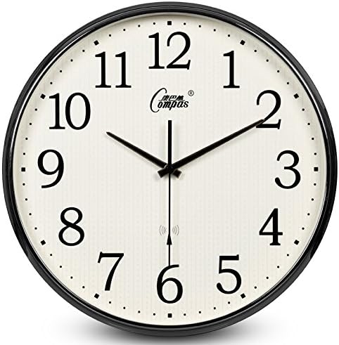 Quietness @ Modern Colorful Creative Silent Non-ticking Wall Clock The airwaves /16 inch/ black