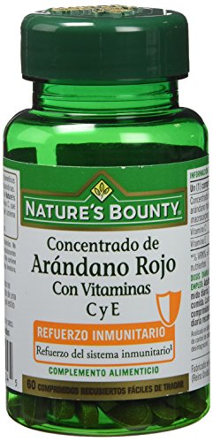 Nature's Bounty, Concentrado de Arándano Rojo con Vitaminas C y E,  60 Comprimidos