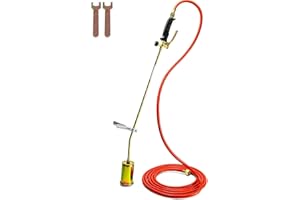 SELLNET Gasbrenner 58 KW, Ständer, 5 Meter Schlauch, Adapter Dachbrenner Unkrautvernichtung, Anzünder, Bitumenbahnen Brenner Abflammgerät Abflammgerät für Unkraut SN0283