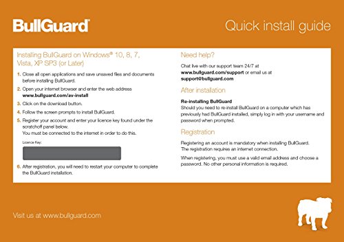 BullGuard Antivirus Software 3 Dispositivos - 1 A  o - De Seguridad S  lido y Completo Defensa Inquebrantable y Rendimiento Pleno Del Sistema