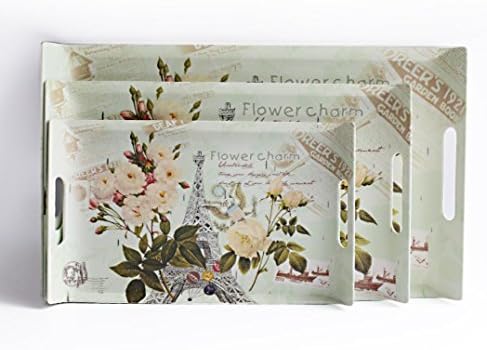Hotel rectangular melamine tray imitation ceramic coffee cup tray household plastic bowls of fruit bread plate (set of three) , 2