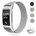 Produktbild Sun studio Fitbit Charge 2 Armband, Milanese Fitbit Charge 2 Ersatzarmband Edelstahl Fitbit Armbänder Charge 2 mit Magnet-Verschluss Armband für Fitbit Charge  (5.5"-8.5", Silber)