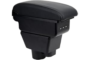 OYHCM Armrest Replacement for Opel corsa F Car Center Console Armrests Storage Box Leather Black