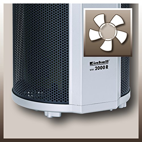 Einhell Wärmewellen Heizung WW 2000 R (2000 Watt, Mica Heizelement, Thermostat, Fernbedienung, Timer, Kippschutz, Abschaltautomatik) - 7