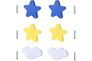 QYDKWK 6 Stück Cartoon Schrankknöpfe fur Kinderzimmer, Silikon Möbelknöpfe mit Schrauben, Kinder Schubladengriffe Schubladenknöpfe Türknöpfe für Schlafzimmer, Wohnzimmer Dekorative