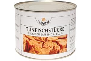 Thunfisch La Perla 'Thunfischstücke in eigenem Saft und Aufguss', 1705 g