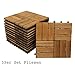 Produktbild Giomoebel® 33er Set Holzfliesen für 3m², Variante 2, Hartholzfliesen aus Akazienholz, Hartholz Fliesen für Balkon Garten Terrasse, Klicksystem, Holz-Fliesen mit Drainage, Mosaik