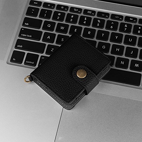 Fintie Samsung T3 SSD Hülle Case [2 Pack] , Kunstleder Schutzbeutel Reisetasche Organisator Tasche Tragetasche für Samsung T3 Portable 250GB 500GB 1TB 2TB SSD USB 3.1 Externe Solid State Drive, Schwarz - 5