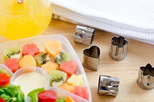 LOTOS® 5-Stück Edelstahl Mini Kekse Ausstechformen Set, Geeignet für Machen in Verschiedene Formen Plätzchen Obst Gemüse - 2
