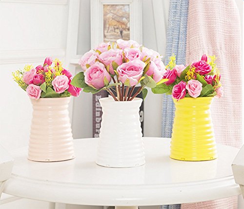 Demarkt Vasen Deko Vase Blumenvase Wohnungseinrichtung Gelb - 3