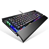 Ergonomische Abnehmbare Handballenauflage:Die Tastatur ist nach aktuellsten Ergonomie-Anforderungen hergestellt.Ein angenehmes und sehr präzises Schreibgefühl für stundenlanges Spielen, Schreiben und Arbeiten! Dank Ergonomie-Standard benötigt man keine lange Eingewöhnungszeit und kann sofort mit spielen und arbeiten loslegen!