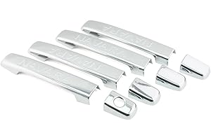 BROVACS Garnitures de couvercle de poignée de porte chromées compatibles avec NISSAN Navara Frontier D40 2005-2009 XG2511A