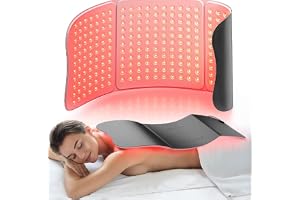 Hello Face Stort rött ljusterapi bä för kroppen, 76 x 30 cm, med TriChip™-teknik, infraröd ljusterapimatta, 36 W LED-panel med timer för att lindra muskelsmärta, 660 nm och 850 nm