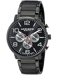 Akribos XXIV AK803BK - Reloj de cuarzo para hombres, color negro