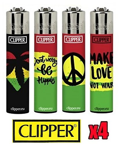 Preisvergleich Produktbild '4 Stück Feuerzeuge Clipper "Jamaica (großes Modell)
