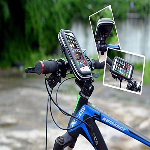 VSOAIR Giratorio de 360 Grados de la Bicicleta de la Motocicleta Impermeable o Barra de la Manija de la Bolsa Funda Soporte para iPhone 6  6 Iphone Plus 5 5 Pulgadas