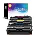 Produktbild Ink E-Sale 4x Kompatible Tonerkartuschen zu 410X (CF410X) CF410X für Color LaserJet Pro M452dn (CF389A), Color LaserJet Pro M452nw (CF388A), Color LaserJet Pro MFP M377dw (M5H23A), Color LaserJet Pro MFP M477fdn (CF378A), Color LaserJet Pro MFP M477fdw (CF379A), Color LaserJet Pro MFP M477fnw (CF377A) Drucker schwarz ca. 6.500 Seiten, cyan, magenta, gelb ca. 5.000 Seiten