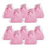 TAMAÑO: 18cm*13cm ZARRS Bolsa de arpillera Mini, 20 Piezas Bolsas de Muselina Vintage Bolsas de joyería de Lino con cordón Bolsas de Regalo Naturales para Fiesta de Bodas y Manualidades de Bricolaje 18 x13 cm