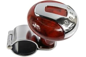 AUBLINTO Acero inoxidable Bola de refuerzo del volante del coche,Pomo de Volante Giratorio 360 grados giratorio refuerzo de dirección de vehículo bola de empuñadura de refuerzo para volante de coche