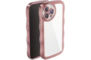 ATISIJIE para Xiaomi Redmi 12C nda rizada Funda,Bonito Marco de Onda rizada Transparente,Funda de TPU suavepara Xiaomi Redmi 12C Oro Rosa