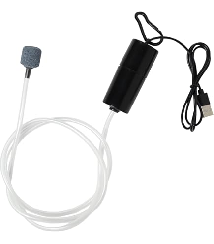Aquariumluchtpomp, 25 decibel, 200 l/u, krachtige beluchter voor aquaria tot 100 liter, inclusief accessoires