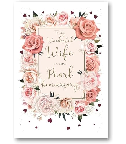 With Love On Your Pearl Wedding Anniversary Card