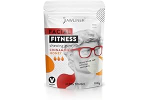 JAWLINER chewing gum Fitness (Paquet de 2 mois) Entraîneur de mâchoire et jawline pour Mewing - chewing gum sans sucre