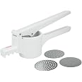 Presse-ail Metaltex - 3 Inserts Inclus - Acier Inoxydable Et Plastique - 28x28x18 Cm