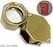 Produktbild 10x Power,18mm Glass Lens, In A Hexagonal Frame With Swivel Style Brass Plated Case (ToolUSA: MG2410-918G)