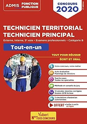 Vuibert Concours Technicien territorial - Technicien principal - Catégorie B - Tout-en-un - Externe, interne, 3e voie, examens professionnels - Concours 2020