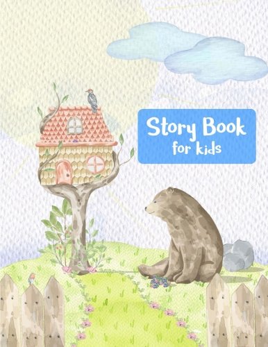 Story Book: For Kids To Doodle Draw And Write Stories Large Half Blank/Half Lined Pages (8.5"x11" - 100 Pages) Woodland Nature Scene