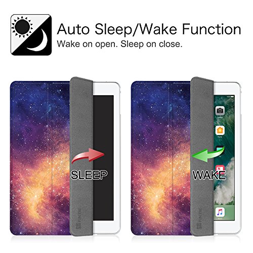 Fintie iPad 9.7 Zoll 2017 Hülle – Ultra Slim Superleicht Schutzhülle mit Lichtdurchlässig Rückseite Abdeckung Smart Cover Case Tasche mit Auto Schlaf / Wach und Standfunktion für Apple iPad 2017 Neue Modell, Die Galaxie - 5