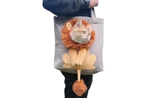 LUTAKU Bolsa de transporte para gatos, bolsa de transporte de lona portátil para perros pequeños, bolsa de hombro plegable, multicolor, talla única (gris)