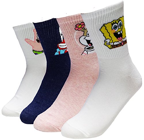 JJMaxWomen's Spongebob Squarepants Cotton Blend Cartoon Socks