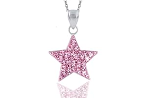 JennyWrenJewels Children’s Jewellery | Girls & Kids Sterling Silver Crystal Star Necklace | 925 Sterling Silver UK | Pendant & Gift Bag