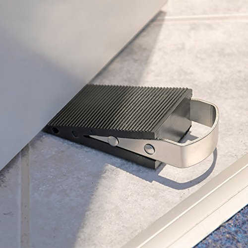 Türkeil Set 8-teilig Edelstahl Türstopper silber/schwarz - 2