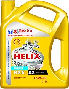 Shell Helix HX5 15W-40 API CH4 Premium Mineral Engine Oil for Truck (3.5 L, 550036701)