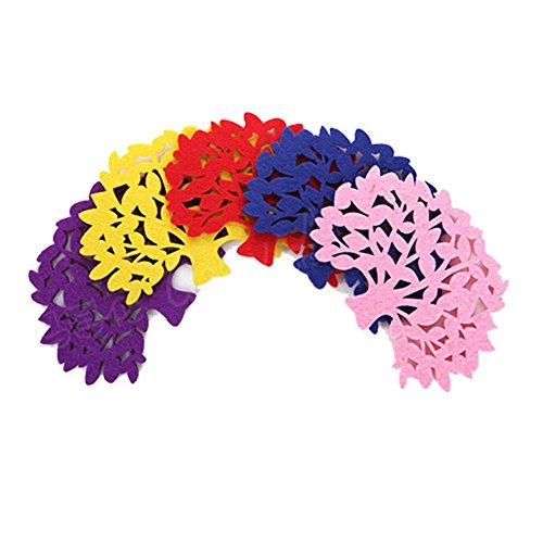 Qingsun Kreativ Untersetzer Glasuntersetzer Baumform für Bar Küche Schwarz (5 Stück)