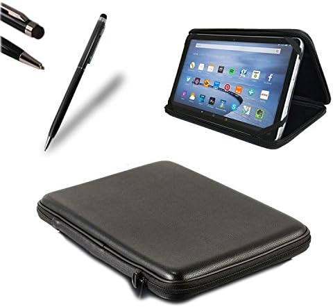 TabTek Time2 10 Inch (10.1-Inch, Time 2) Premium Tablet Cover Case - Android Lollipop 5.0 - Durable Hard Faux Leather Tablet Case, Inc. 2in1 Stylus and Pen