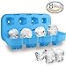 Produktbild HoneyHolly 3D BPA Frei Schädel Eiswürfelform Mit Deckel, Flexible Lebensmittel Gerade Silikon Eis Würfel Schokolade Süßigkeiten Schimmel Trays, Perfekte für Kinder, Halloween Geschenke