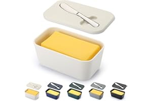 Porta Burro da Frigorifero, ReaNea Burriera Contenitore Portaburro In Plastica Con Coltello Da Burro da tavola, portaburro da frigo