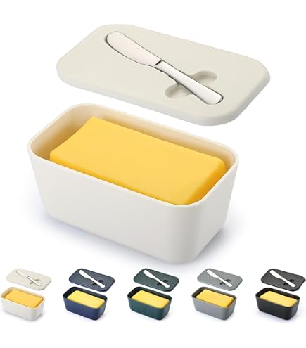 Burriera Con Coperchio Per Burro - Contenitore Ermetico Multiuso, Con Divisore Per Porzionatura, 660 Ml, Adatto Per Frigorifero E Piano Di Lavoro