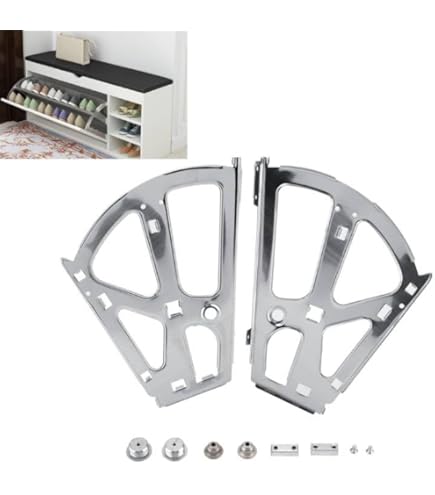 Bisagras Y Soportes De Cajón Reforzados Para Zapatero IKEA BISSA - Repuesto Pieza 120292/10095065, Agujero 15 Mm