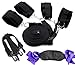Produktbild Hisionlee Bondage Sex Set mit Handschellen und Fuß-Manschetten und Augenklappe für Sex-Spiele (Schwarz)