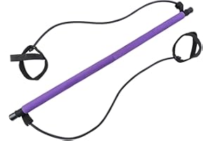 MOFIC Pilates Bar Kit, Portable Pilates Bar Resistance Band Yoga Pilates Stick, Pilates Exercise Resistance Band, Yoga Exercise Bar With Foot Loopss for Full Body Shaping Stretching Exercise