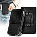 Price comparison product image ONX3 Carbon Vertical Pouch Faux Leather Belt Holster MobilePhone Pouch Case Cover With Magnetic Closure For Huawei P10 Lite