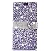 Produktbild Galaxy Note 9 Hülle Lederhülle Glitzer für Samsung Galaxy Note 9 2018, Coollee PU Leder Flip Leder Tasche Etui Klapphülle Brieftasche Kunstleder Handyhülle Mädchen 3D Bling Strass Kristall Diamant Glitter Cover Ultra Dünn Folio Handytasche Silikon TPU Protective Stoßfest Bumper mit Kartenfach Standfunktion Magnetic Wallet Case, Lila Violett
