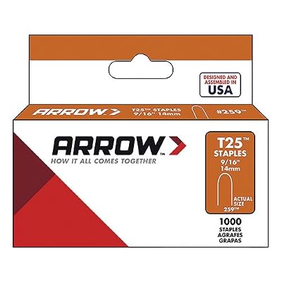 Arrow 160844 T25 Boîte de 1000 agrafes 14 mm pour câble ø 8 mm
