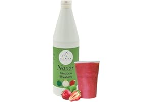 ALMAR GUSTO ITALIANO Almar - Sciroppo Superconcentrato per Granita, Gusto Fragola, Da Usare Con Base Granita Naxos, Pronto in Pochi Secondi, Ideale per Bar, Chioschi e Uso Domestico, Senza Conservanti, Bottiglia da 1kg